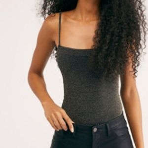 Free People Black Sparkly Tank Top - still online
